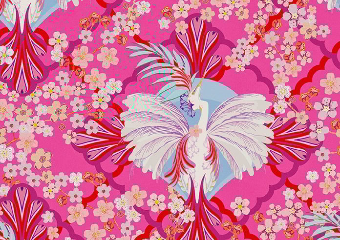 Faded Glamour, Fairground Pink - Motorised Roman Blind - Image 7